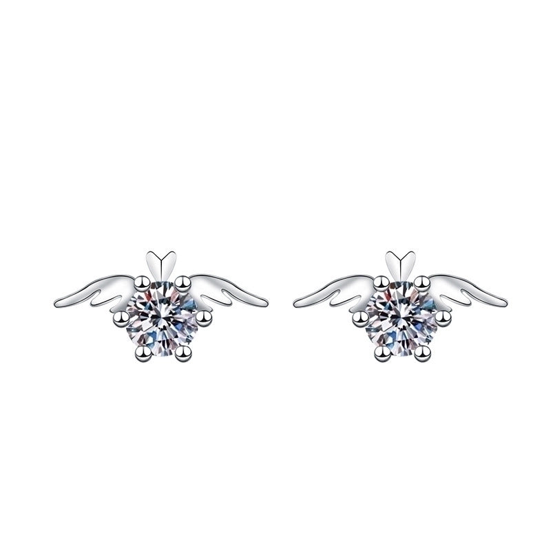 1 Pair Sweet Minimalist Round Heart Shape Bow Knot Plating Inlay Copper Zircon Silver Plated Drop Earrings