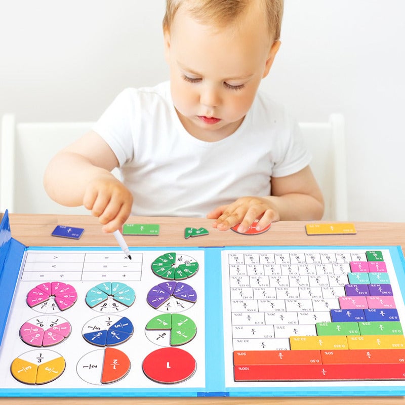 Last Day 49% OFF🔥Montessori Magnetic Book Fraction Puzzle For Children