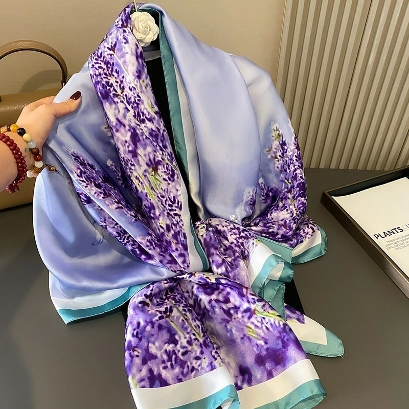 Women's Elegant Luxurious Wedding Feather Satin Printing Shawl