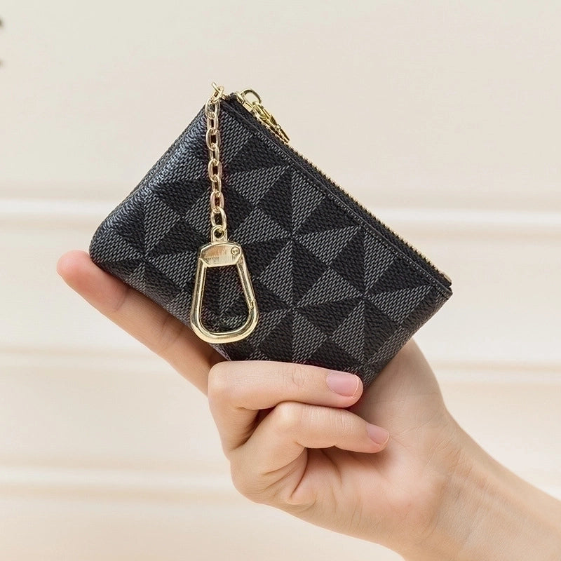 Women's Geometric Pu Leather Zipper Coin Purses
