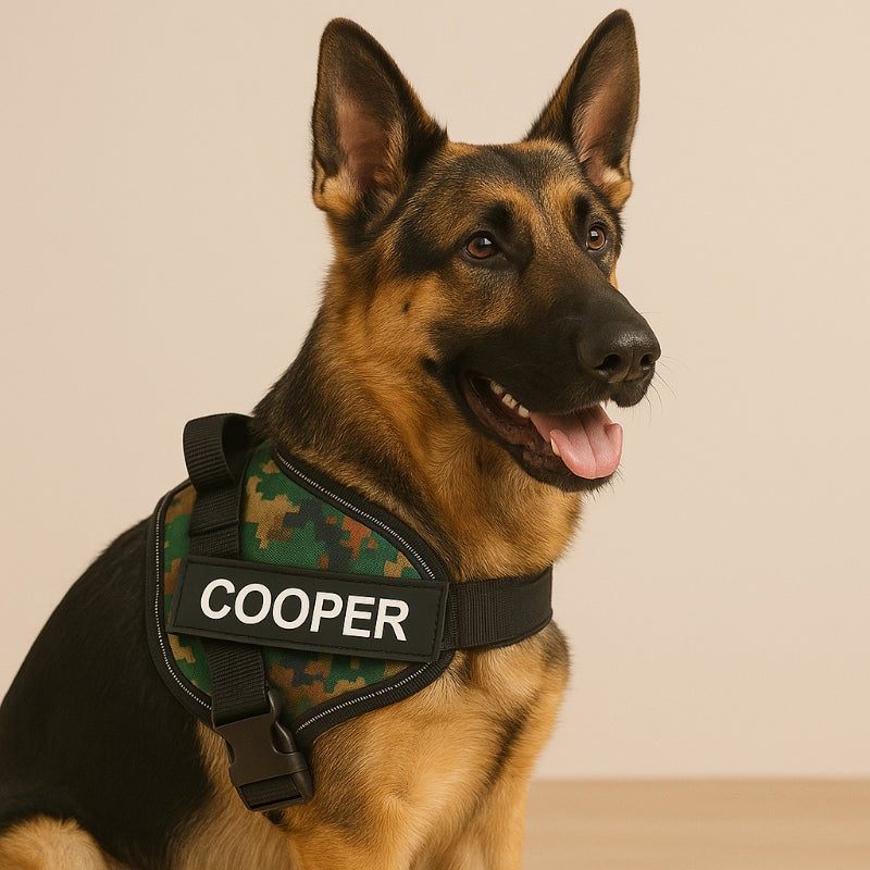 Personalized No Pull Dog Harness With Name And Number