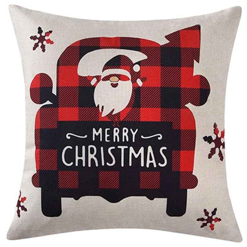 Christmas Casual Glam Christmas Tree Cotton And Linen Pillow Cases Couch & Sofa Decor