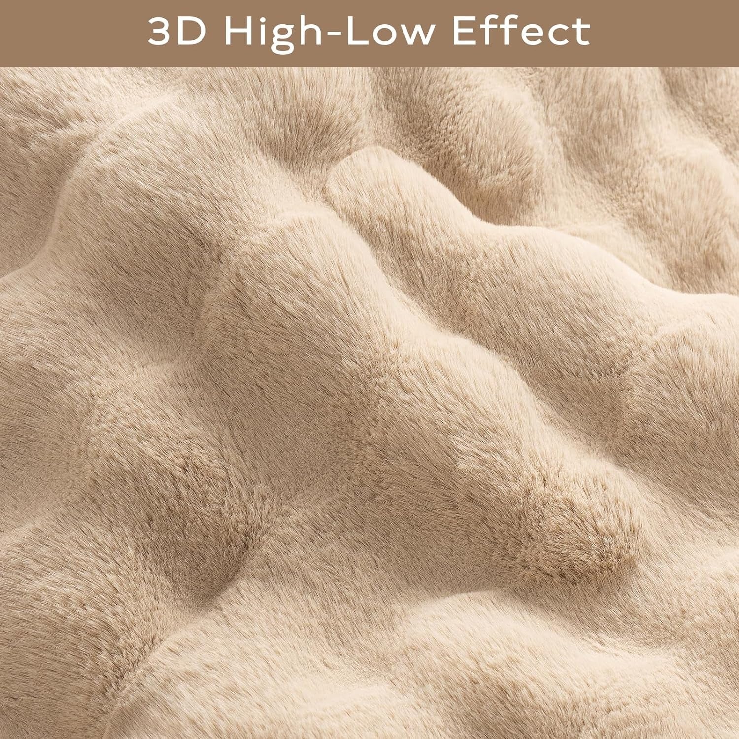 Faux Rabbit Fur Rug Carpet.  4x6 FT Fluffy Soft Area Rug