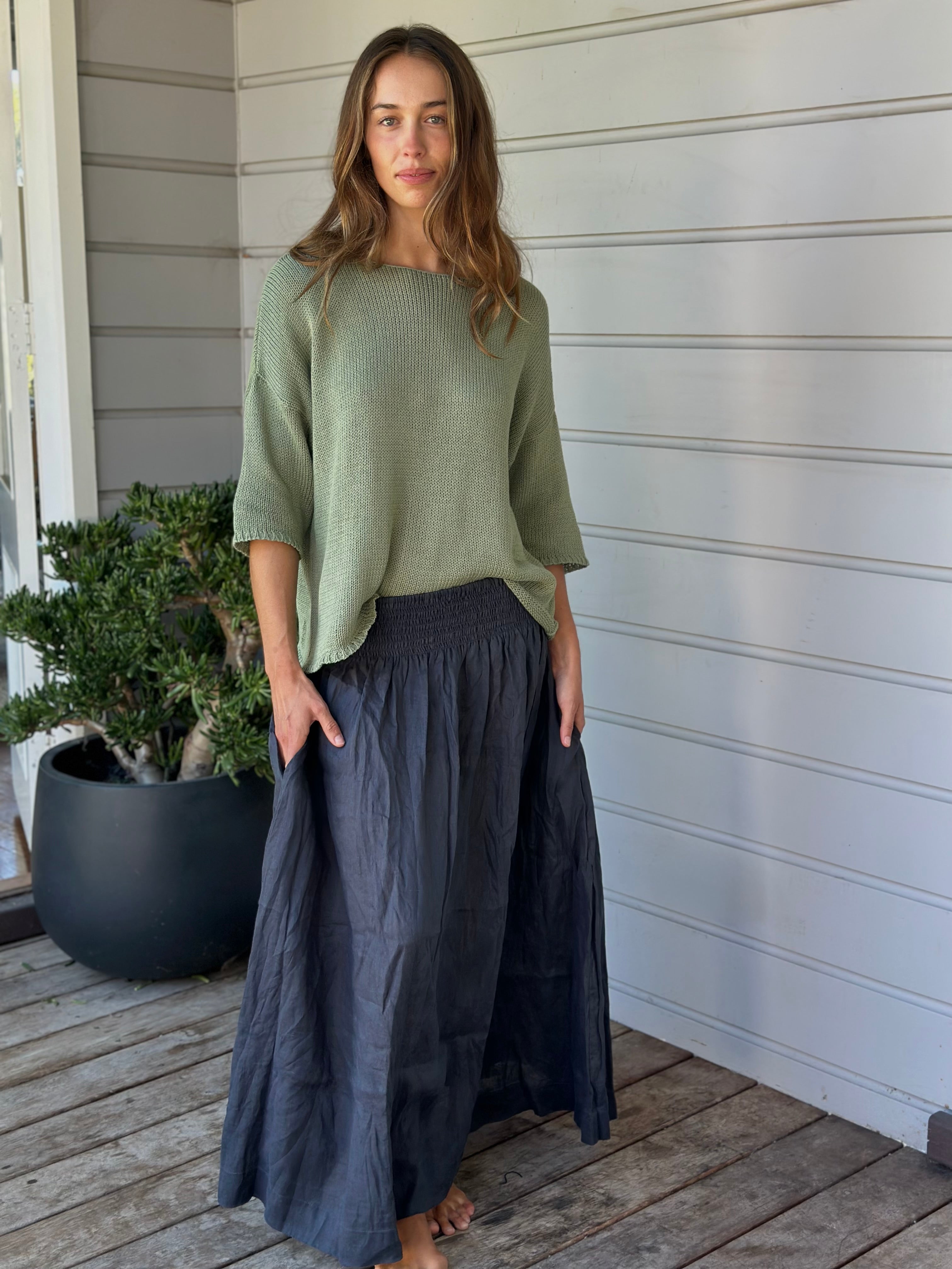 charcoal linen