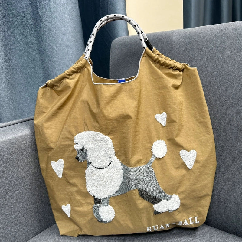 Women's Large Nylon Animal Vintage Style Classic Style Square String Handbag