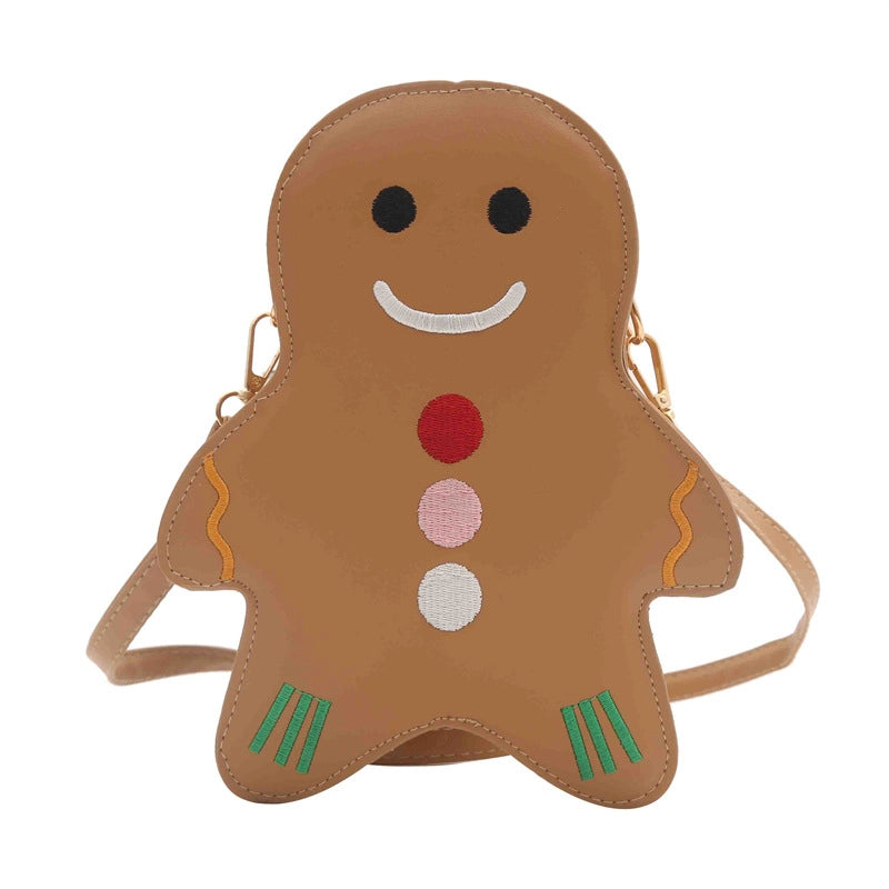 Women's Mini Pu Leather Cartoon Character Streetwear Round Zipper Circle Bag