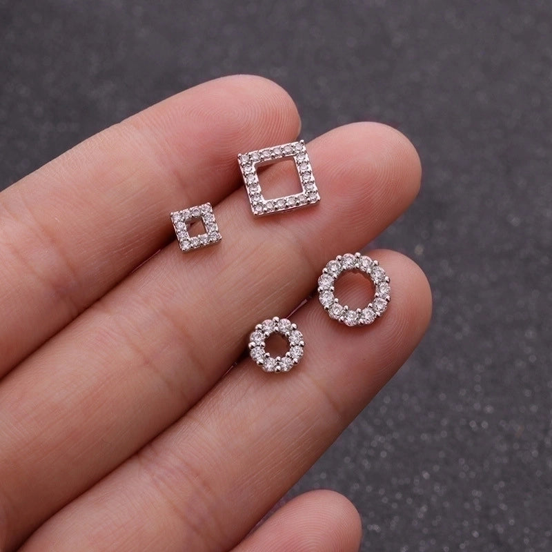 Ear Cartilage Rings & Studs Geometric Copper