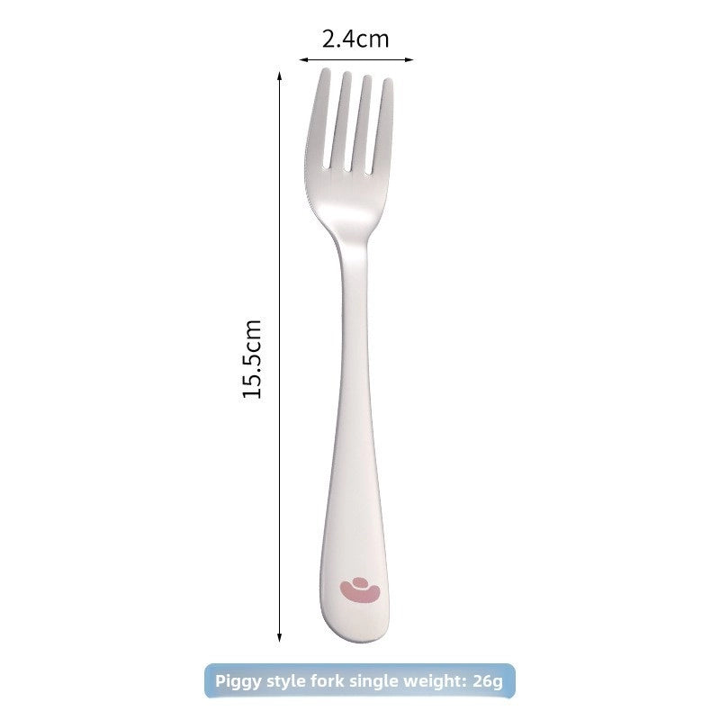 304 Stainless Steel Cartoon Spoon Food Supplement Spoon Baby Cute Spoon Baby Learning To Eat And Feed Spoon Children Spoon