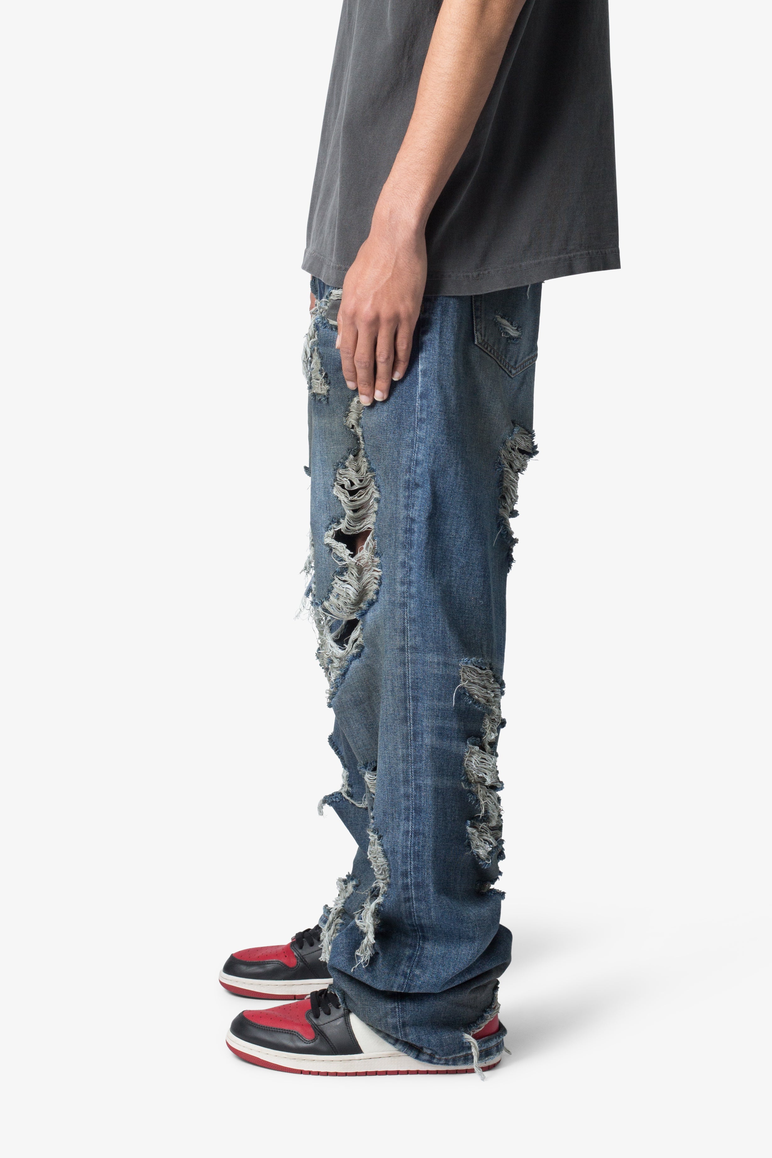 Ultra Baggy Decimated Denim - Blue