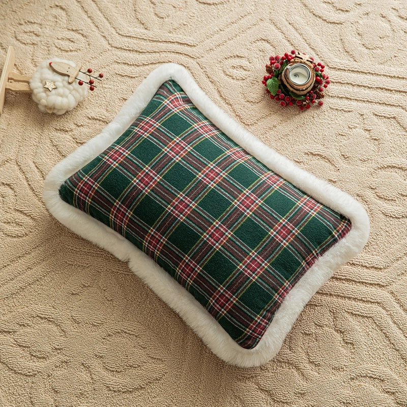 Elegant Plaid Polyester Throw Pillow Pillow Cases Couch & Sofa Decor