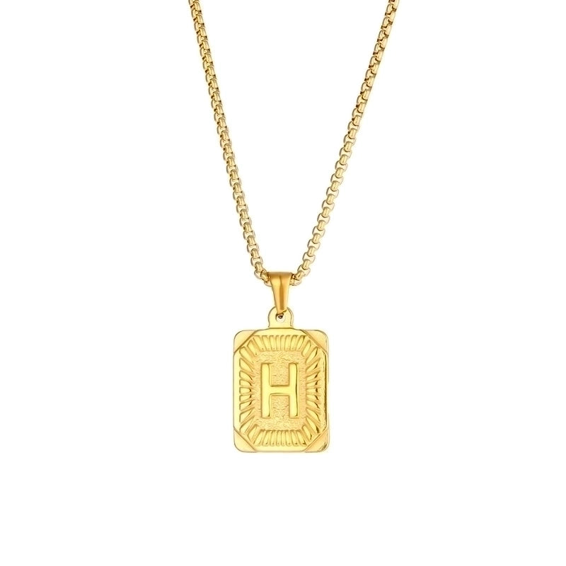 Fashion Letter Stainless Steel Pendant Necklace Plating Stainless Steel Necklaces