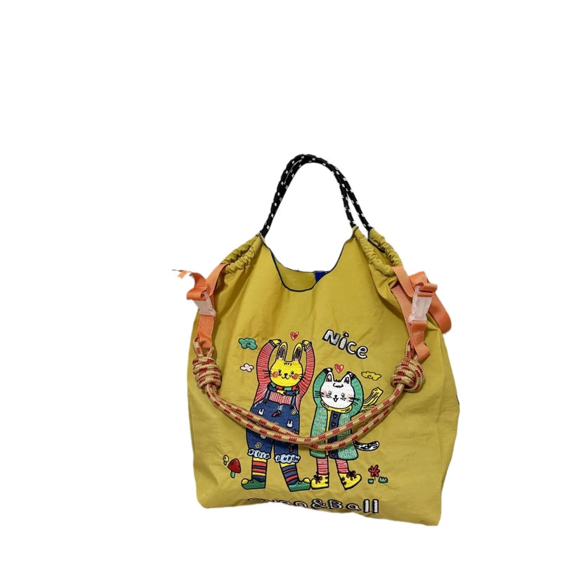 Women's Vintage Style Classic Style Animal Cartoon Nylon Shopping Bags