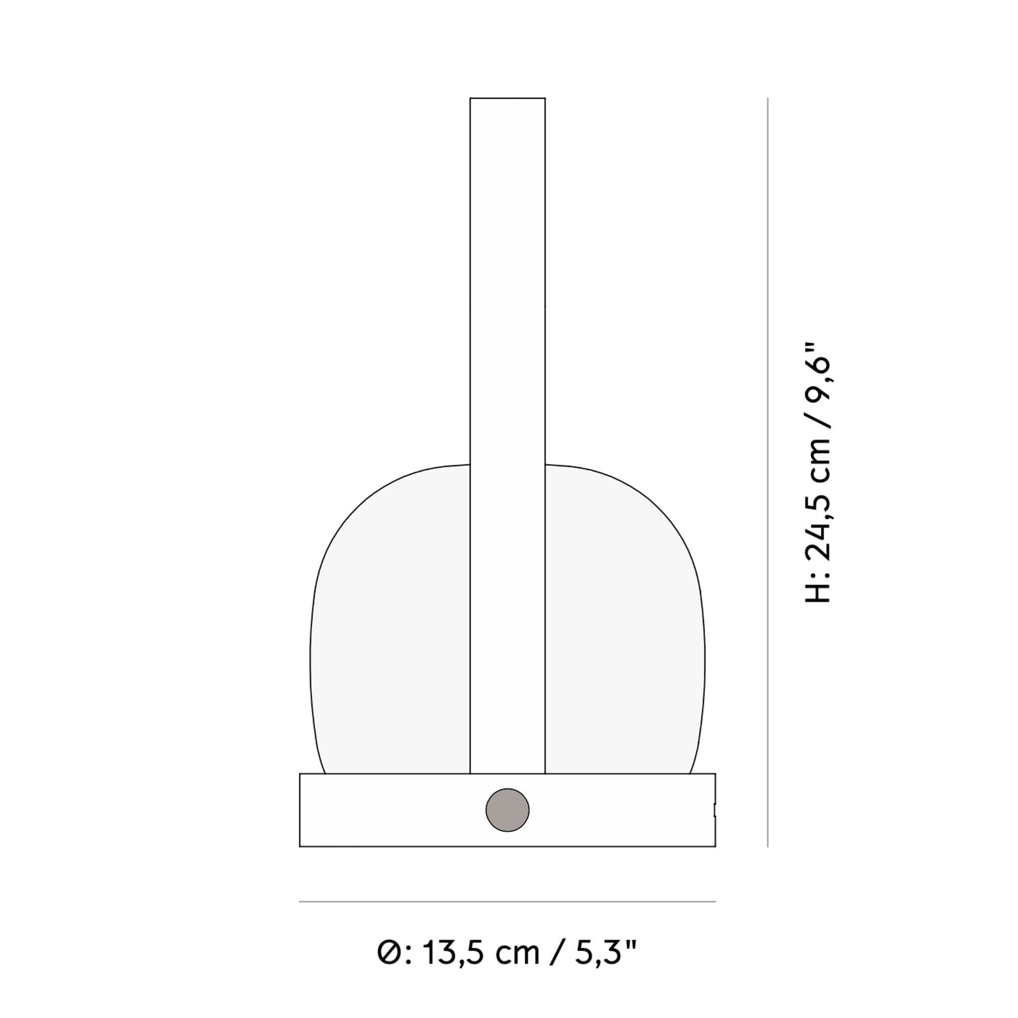 Audo Carrie rechargeable lamp. White