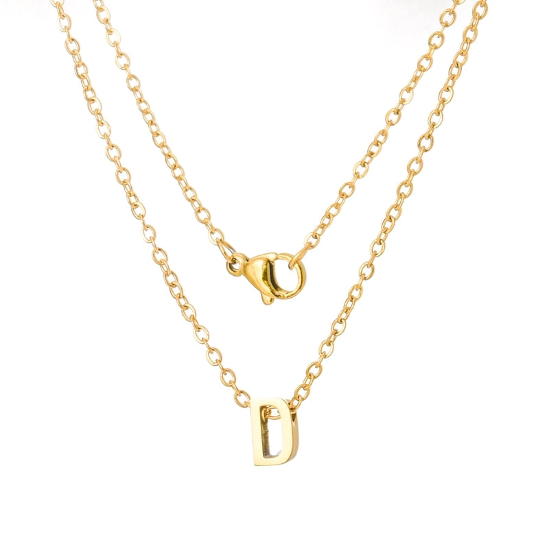 Titanium Steel Minimalist Plating Letter None Necklace