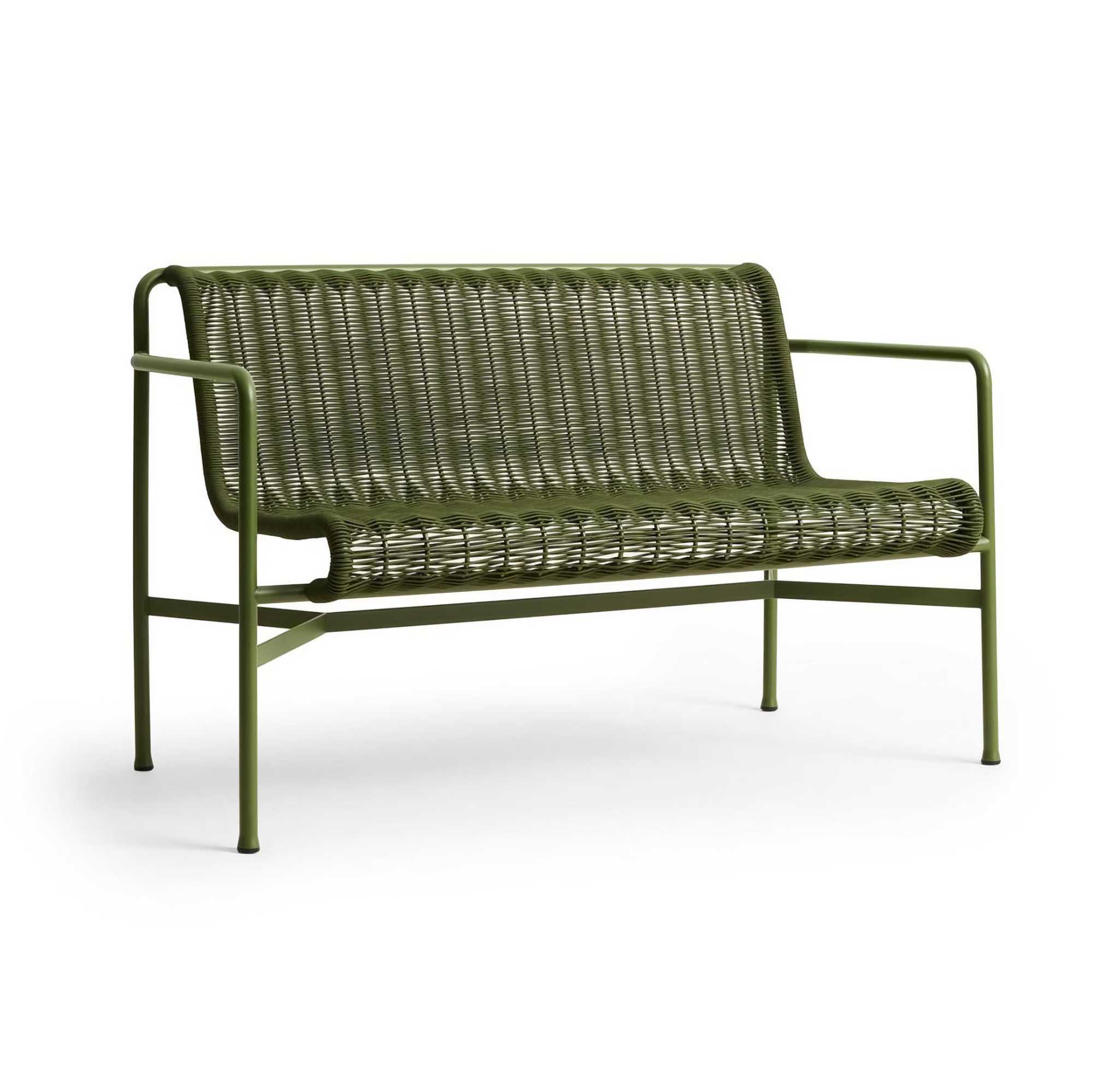 HAY Palissade Cord dining bench w armrest