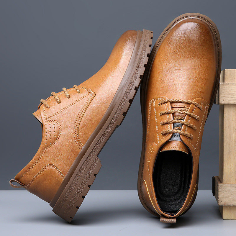 Men's Leather Low-Top Business Casual  Shoes