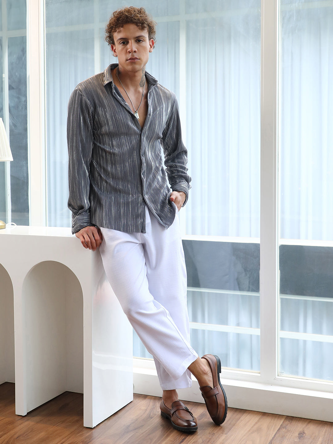 Pleat-Creased Shirt