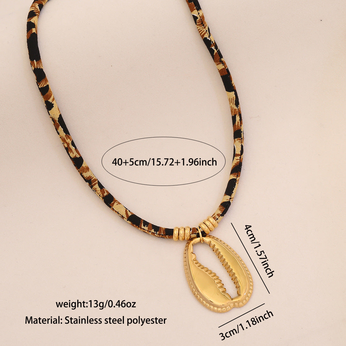 Leopard Braided Stainless Steel Necklace Love Sun Butterfly Pendant Necklace Exaggerated N1583