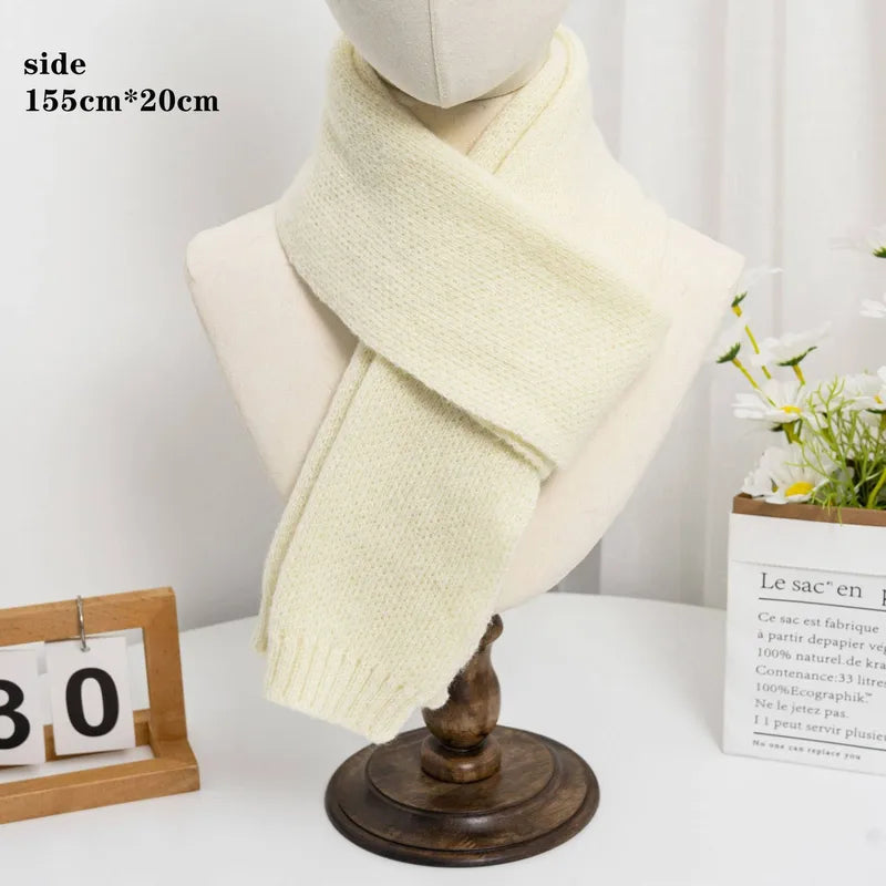 Unisex Cute Sweet Streetwear Solid Color Polyester Scarf