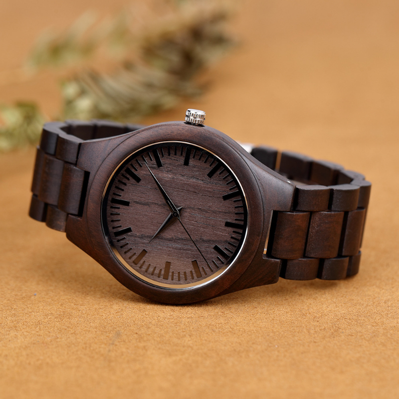 Wooden Watch, Vintage Pointer Round Wrist Watch Men's Accessories