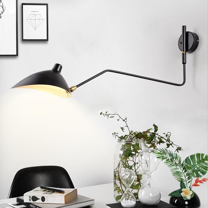 Hagar Black Deux | Mid-Century Wall Lamp
