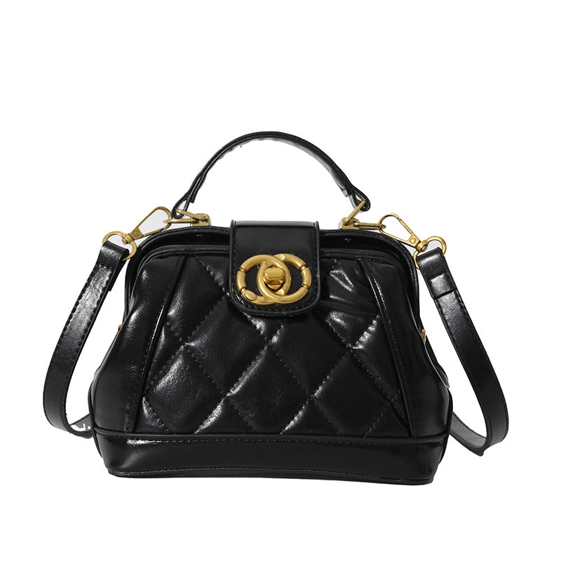 Women's Medium Pu Leather Solid Color Streetwear Square Flip Cover Crossbody Bag