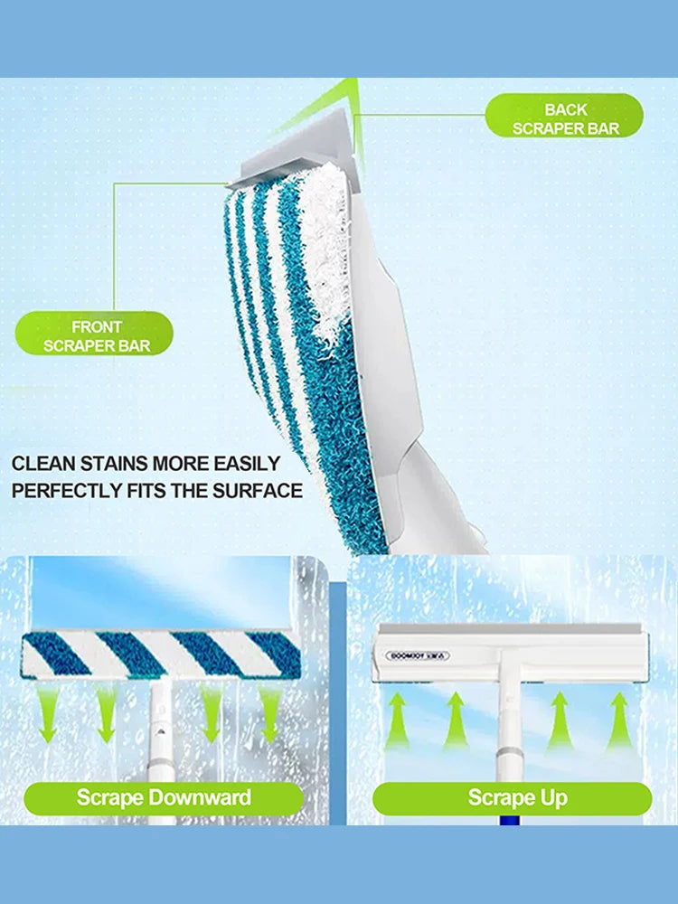 Window Squeegee with Spray