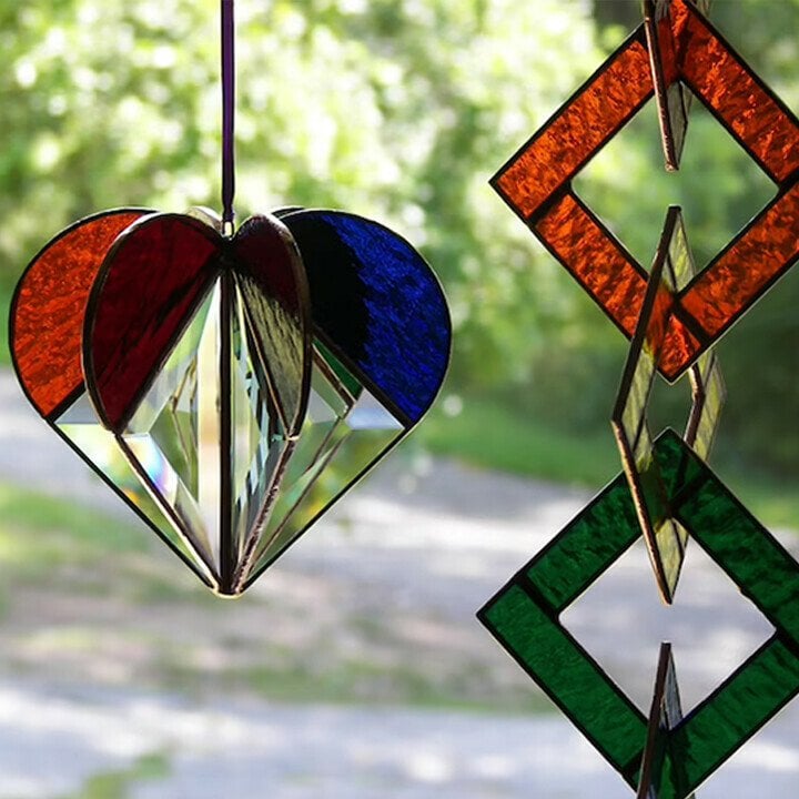 Multi-sided Heart Colourful Decoration