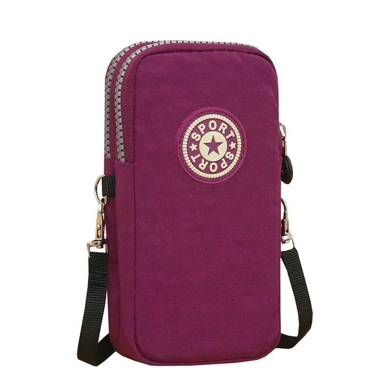 Women's Small Nylon Letter Fashion Square Zipper Crossbody Bag
