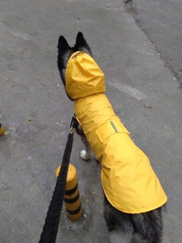 Reflective Big Dog Pet Raincoat Puppy Waterproof Windproof Hooded Dog Clothes