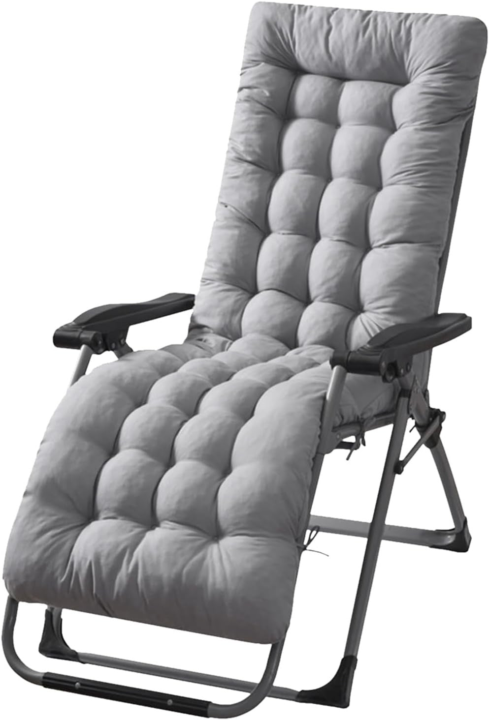 Sun Lounge Chair Cushions.  Patio Lawn High Back Recliner Lounger Cushion with Ties. Thick Lounge Chaise Pads Replacement for Outdoor Indoor Furniture