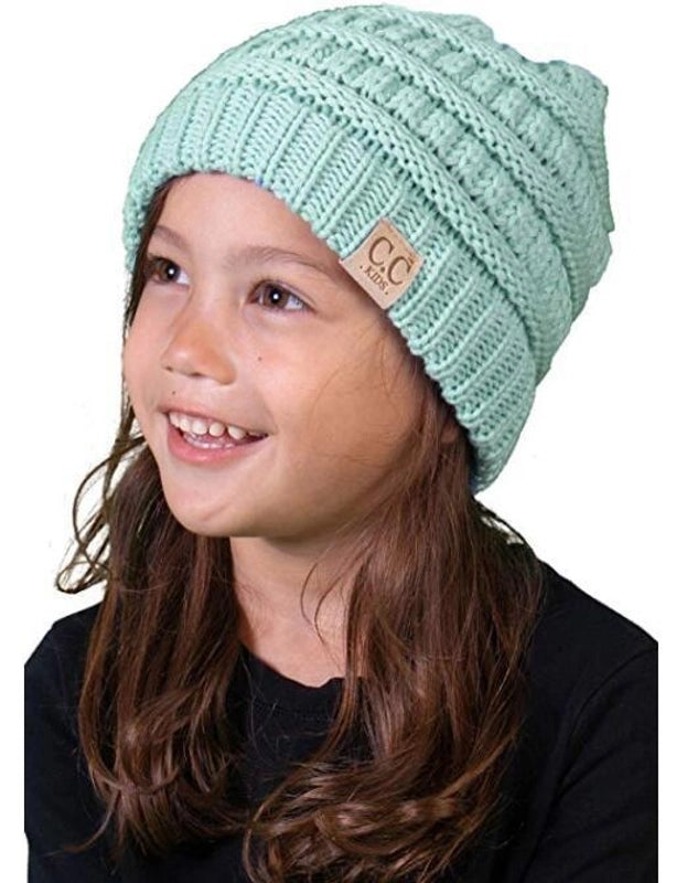 Knitted Hat Children's Winter Wool Hat Warm Pullover Cap For Boys And Girls Baby Ear Protection Cap