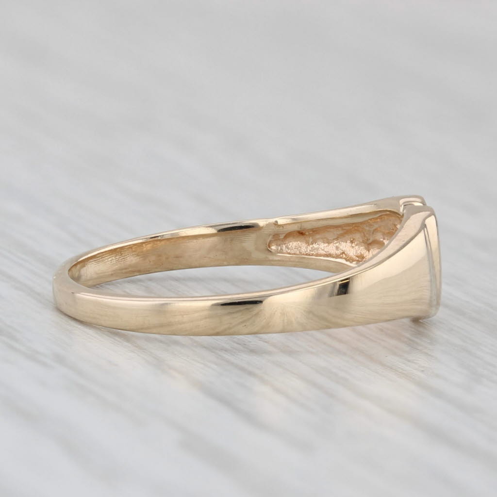 Engravable Heart Ring 10k Yellow Gold Size 5.25 Keepsake Promise Band