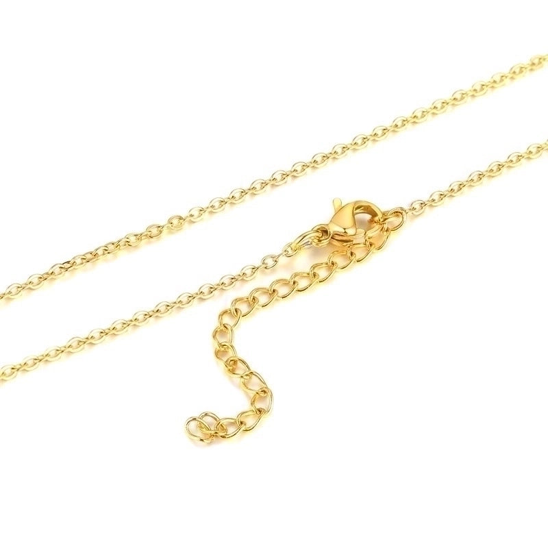 Fashion Letter 201 Stainless Steel 18K Gold Plated Polishing Plating Stainless Steel Necklaces