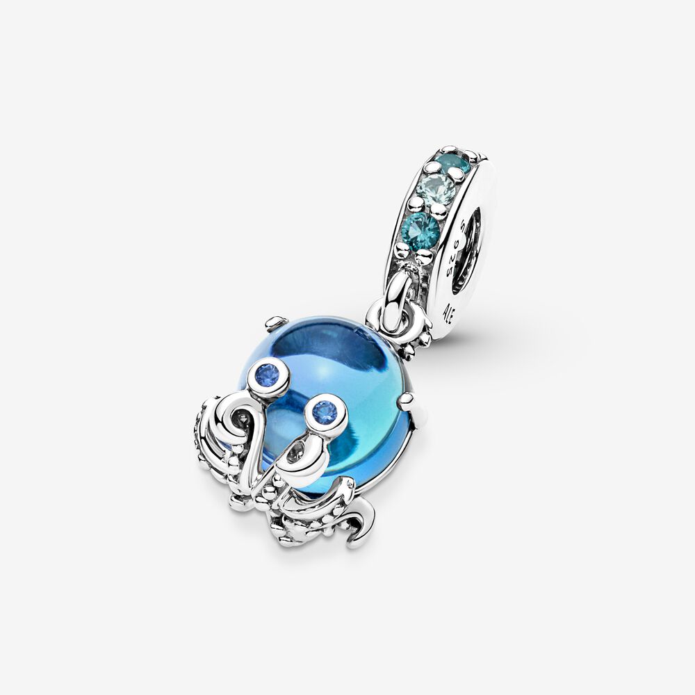 Murano Glass Cute Octopus Dangle Pandora Charm