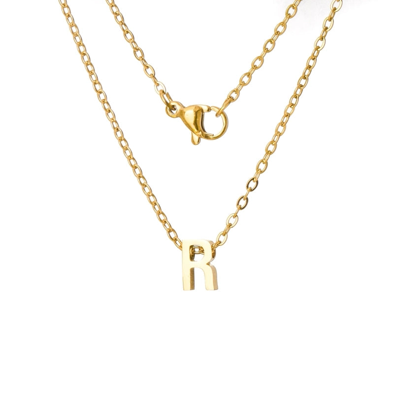 Titanium Steel Minimalist Plating Letter None Necklace