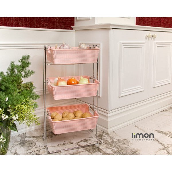 Limon Rectangle Potato & Onion Rack 3 Floor