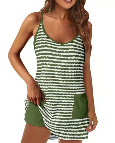 💥Hot Sales-49% OFF🔥Women's Sleeveless Summer Dress with Shorts