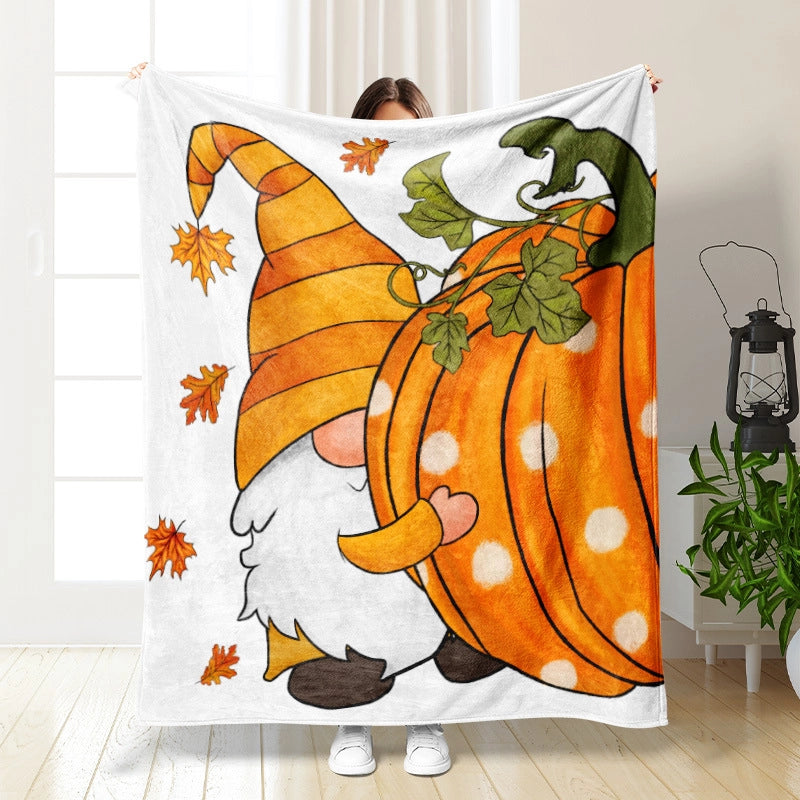 Halloween Cute Pumpkin Bat Ghost Polyester Blanket Couch & Sofa Decor