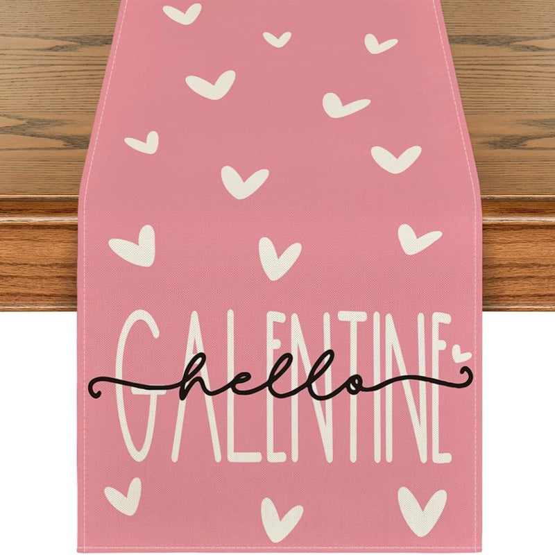 Valentine'S Day Minimalist Letter Heart Shape Linen