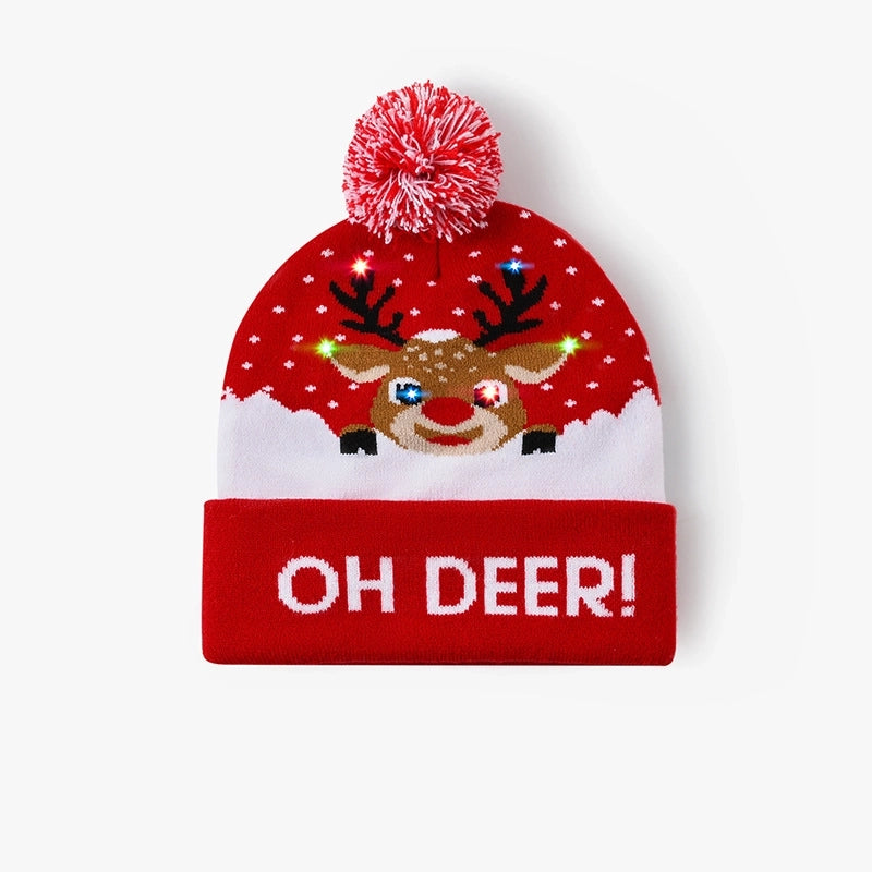Unisex Casual Christmas Hat Christmas Tree Eaveless Wool Cap