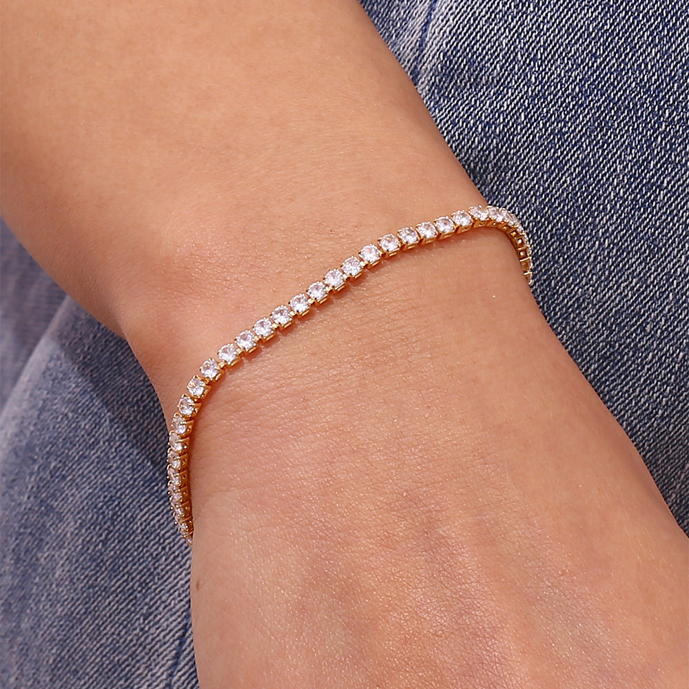 Minimalist Women Stripe Geometric Stainless Steel 18K Gold Plated Bracelets