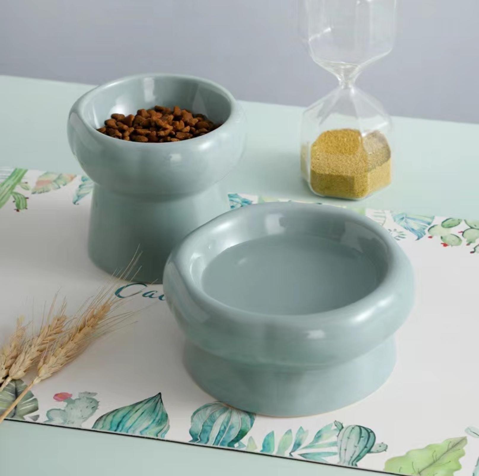 Petal Style Ceramic Cat Bowls and Small Dog Bowls