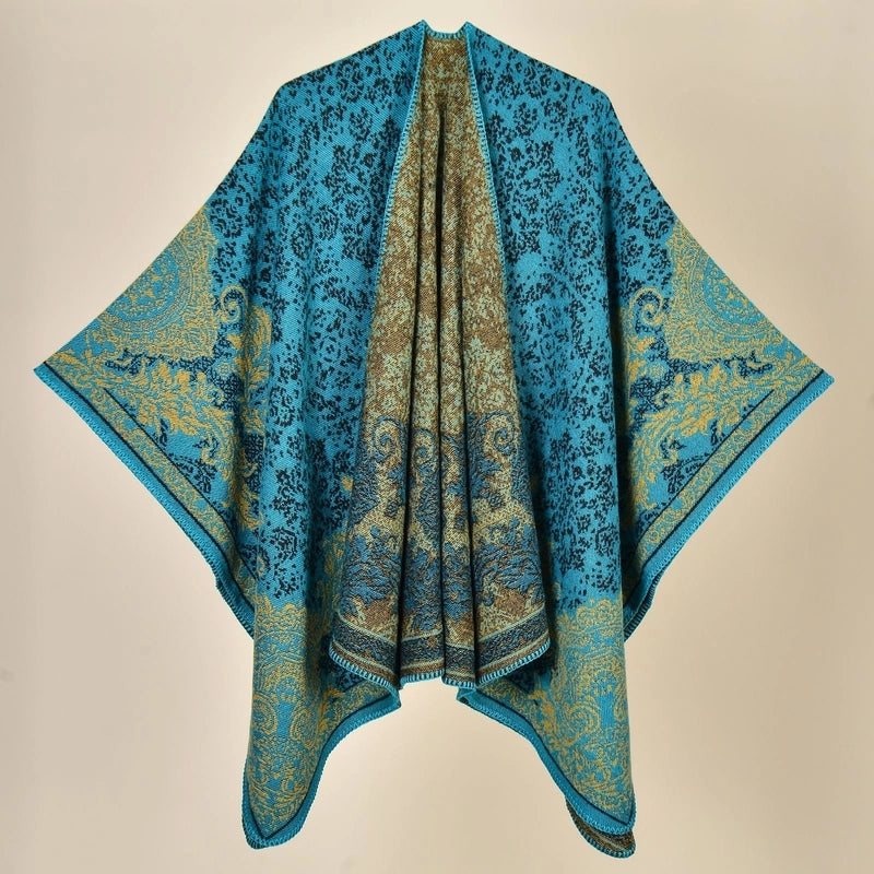 Women's Retro Graffiti Polyester Acrylic Oil Painting Shawl
