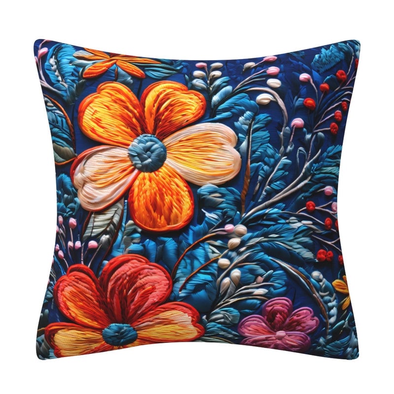 Elegant Classical Minimalist Floral Polyester Pillow Cases Couch & Sofa Decor