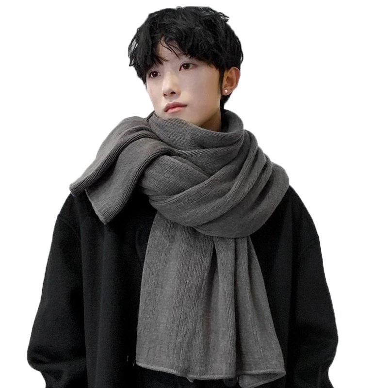 Women's Minimalist Classic Style Solid Color Yarn Scarf