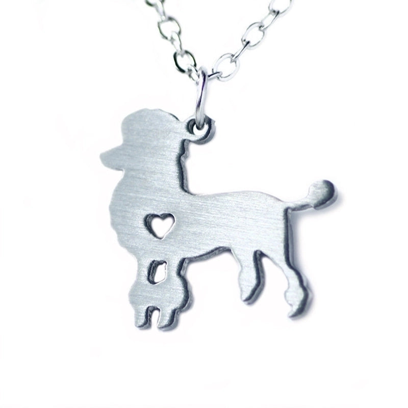 304 Stainless Steel Cute Slice Polishing Animal Dog Necklace Titanium Steel Necklace