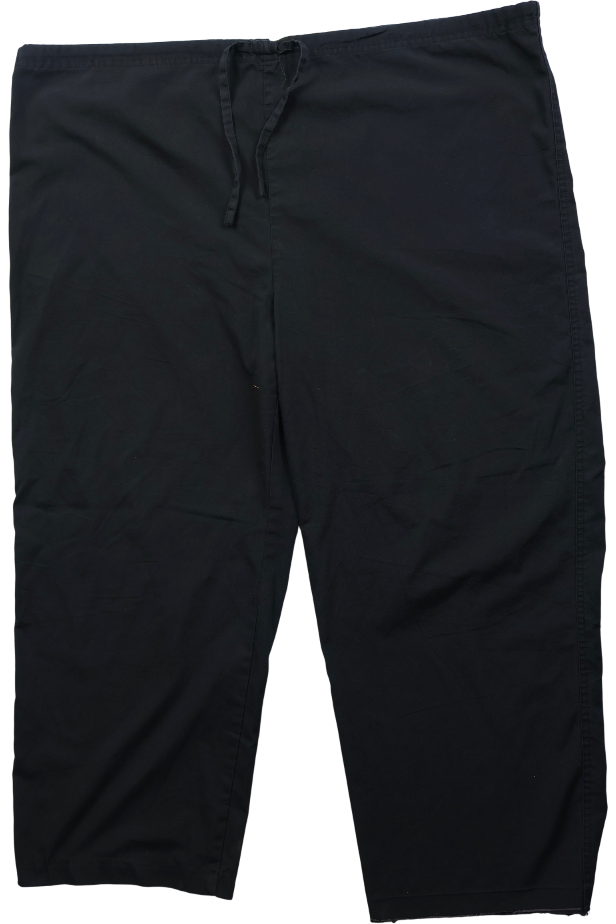 Black Workwear Drawstring Trousers