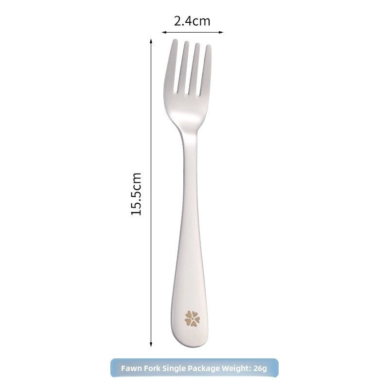 304 Stainless Steel Cartoon Spoon Food Supplement Spoon Baby Cute Spoon Baby Learning To Eat And Feed Spoon Children Spoon