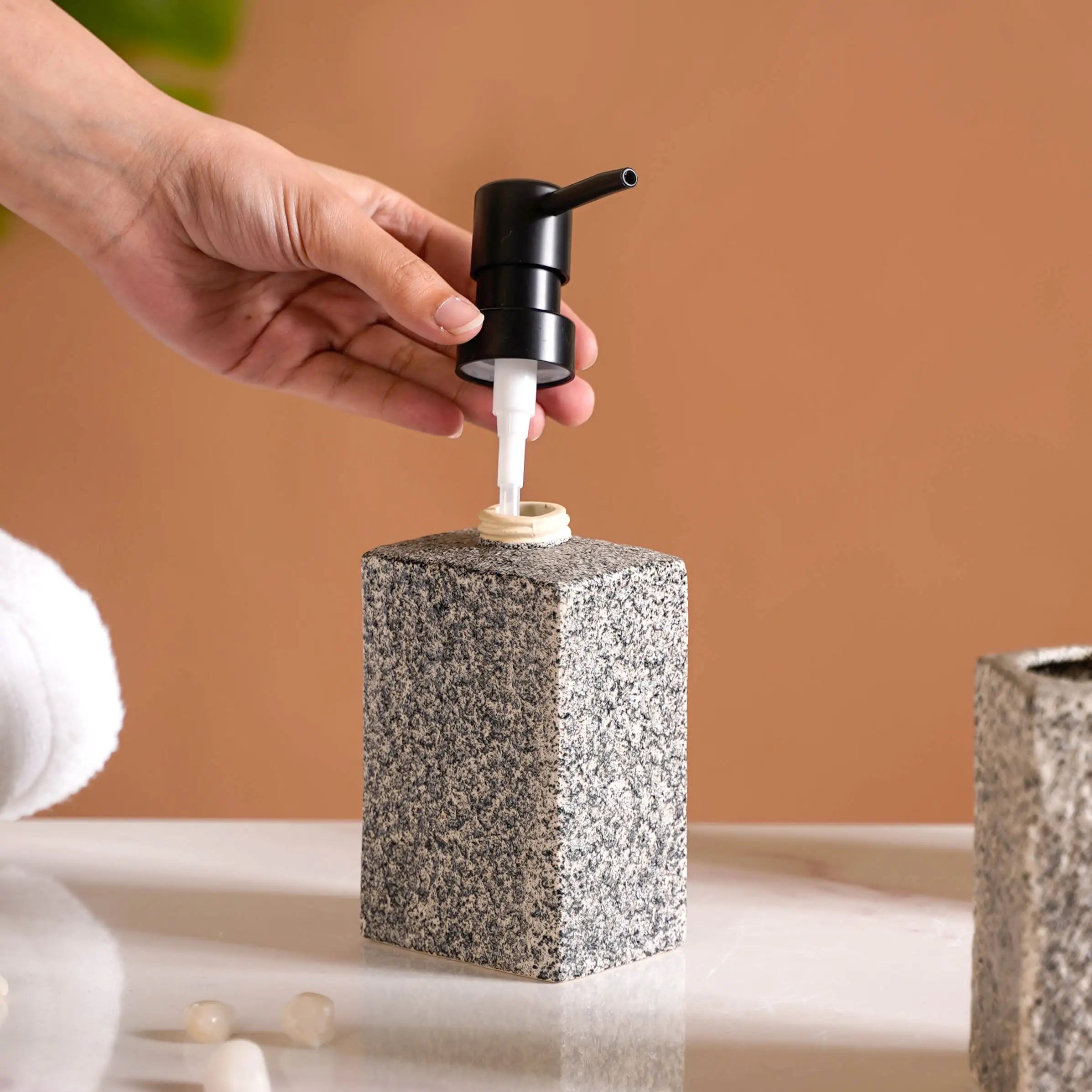 Natural Stone Textured Bathroom Set Of 3